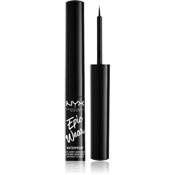 NYX PROFESSIONAL MAKEUP NYX Professional Makeup Epic Wear Liquid Liner Υγρό λάινερ ματιών με μεταλλικό ματ αποτέλεσμα απόχρωση 01 Black 3.5 ml