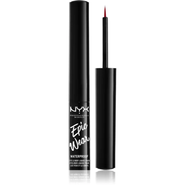 NYX PROFESSIONAL MAKEUP NYX Professional Makeup Epic Wear Liquid Liner Υγρό λάινερ ματιών με μεταλλικό ματ αποτέλεσμα απόχρωση 07 Red 3.5 ml
