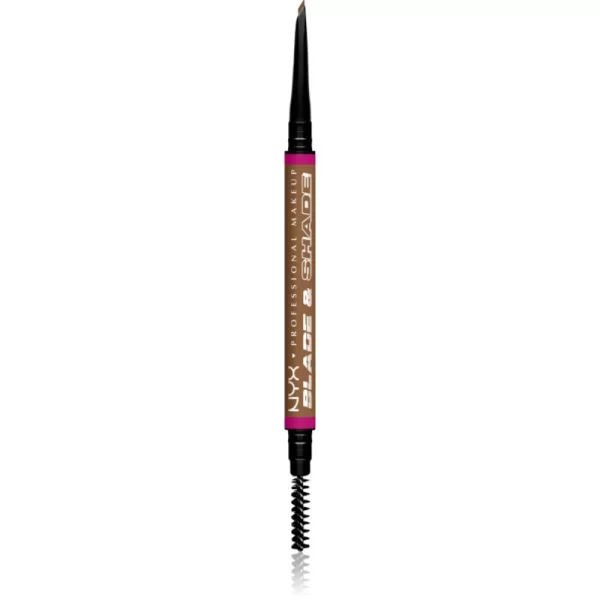 NYX PROFESSIONAL MAKEUP NYX Professional Makeup Blade & Shade μολύβι για τα φρύδια με βούρτσα απόχρωση 02 Blonde γρ
