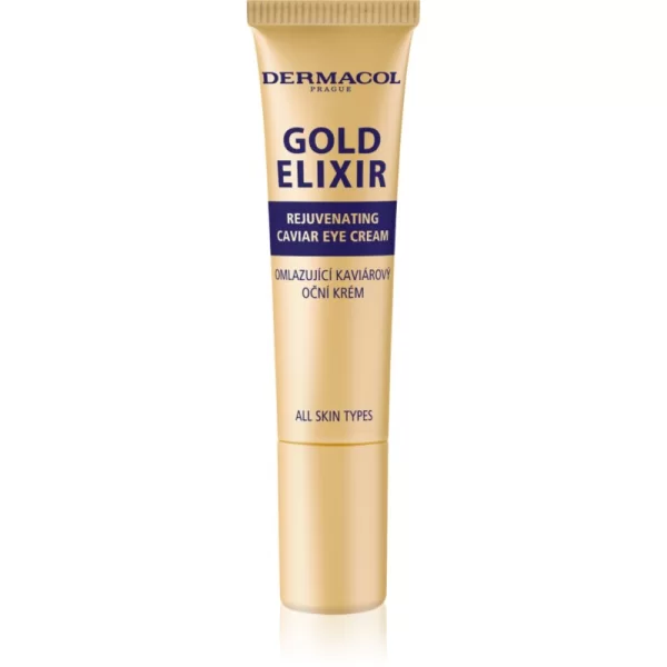 Dermacol Gold Elixir ανανεωτική κρέμα ματιών με χαβιάρι 15 ml