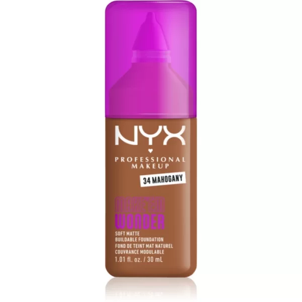 NYX PROFESSIONAL MAKEUP NYX Professional Makeup Make ‘Em Wonder ελαφρύ ματ μεικ απ απόχρωση 34 Mahogany 30 ml