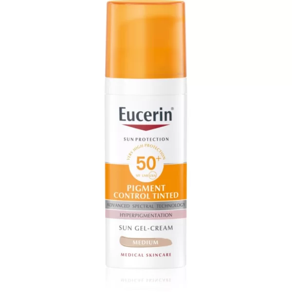 Eucerin Eucerin Sun Pigment Control Tinted γαλάκτωμα προστασίας κατά της υπέρχρωσης του δέρματος SPF 50+ απόχρωση Medium 50 ml