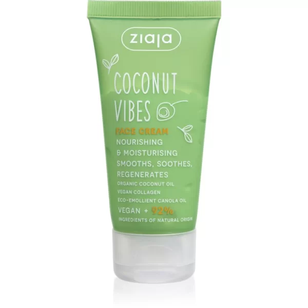 Ziaja Ziaja Coconut Vibes κρέμα προσώπου νύχτας για αναγέννηση επιδερμίδας 50 ml
