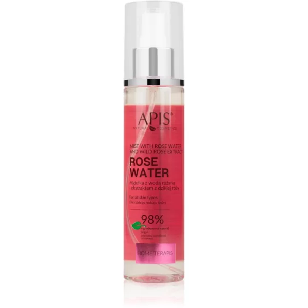Apis Natural Cosmetics Rose Water ομίχλη προσώπου με ροδόνερο 150 ml