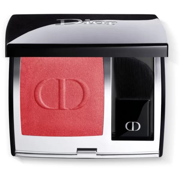 DIOR DIOR Rouge Blush συμπαγές ρουζ με πινέλο και καθρέφτη απόχρωση 999 (Satin) 6 γρ
