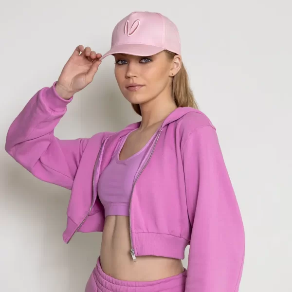 Bloom Cropped Zip Up Hoodie