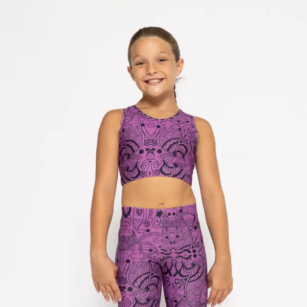Purple Totemia Crop Top