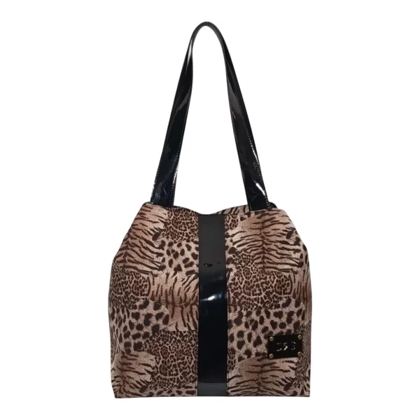 De Raggi De Raggi Γυναικείες Τσάντες Ωμού Tiger Eye Liza 25926-1210 Μαύρο-Λεοπάρ