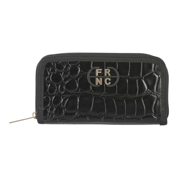 FRNC FRANCESCO Γυναικεία Πορτοφόλια W-5904 BLK Μαύρο Κροκό