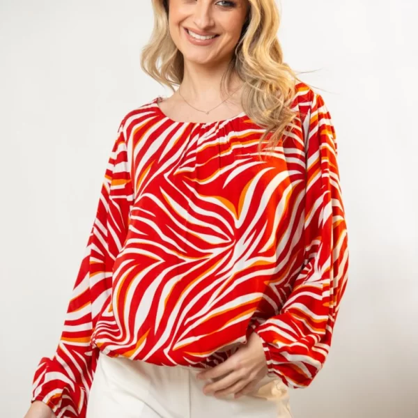 DRESS UP ΜΠΛΟΥΖΑ ΕΜΠΡΙΜΕ ΜΕ ΛΑΣΤΙΧΑ ΣΤΑ ΤΕΛΕΙΩΜΑΤΑ Εμπριμέ 13