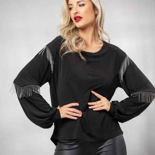 ΜΠΛΟΥΖΑ ΜΕ ΤΡΕΣΑ ΑΛΥΣΙΔΑ ΣΤΑ ΜΑΝΙΚΙΑ Εκρού