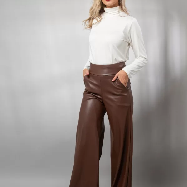 ΠΑΝΤΕΛΟΝΑ ΚΑΜΠΑΝΑ ΜΕ ΤΣΕΠΕΣ ΔΕΡΜΑΤΙΝΗ Καφέ