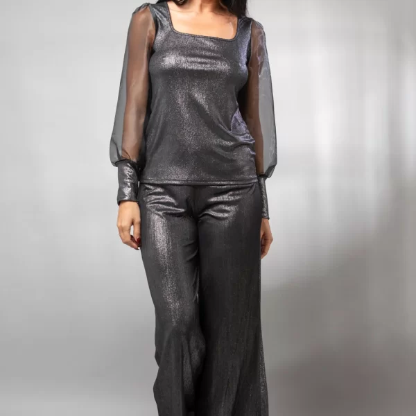 Boutique ΠΑΝΤΕΛΟΝΙ ΜΕ ΛΑΣΤΙΧΟ LUREX Ασημί