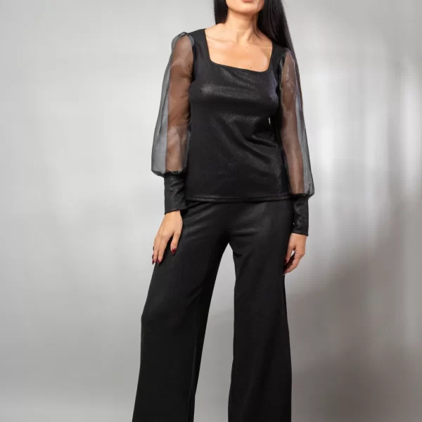 ΠΑΝΤΕΛΟΝΙ ΜΕ ΛΑΣΤΙΧΟ LUREX Μαύρο