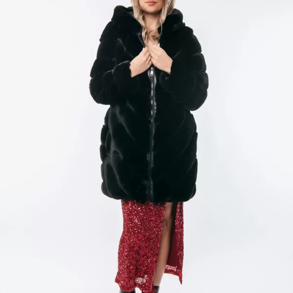 ΜΠΟΥΦΑΝ ΜΕ ΚΟΥΚΟΥΛΑ ΓΟΥΝΙΝΟ Μαύρο