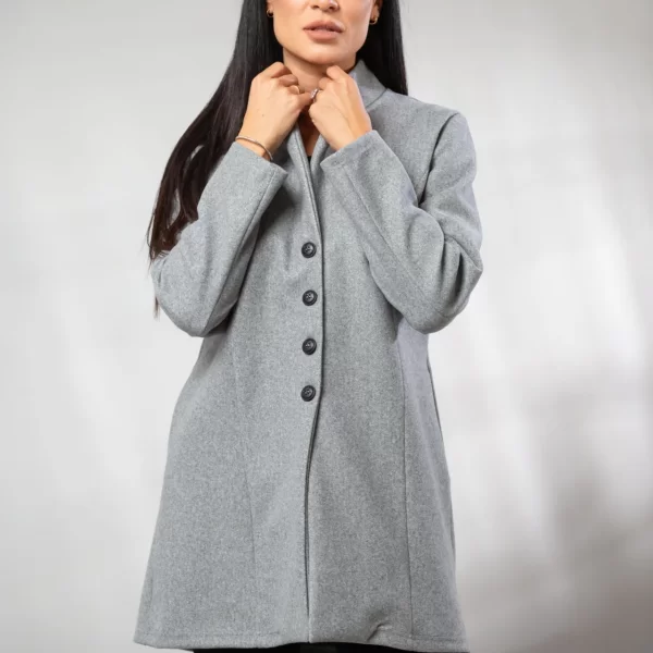 ΠΑΛΤΟ ΚΟΝΤΟ ΜΕ ΤΣΕΠΕΣ ΚΑΙ ΚΟΥΜΠΙΑ Πράσινο