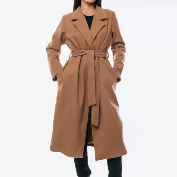 ΠΑΛΤΟ ΜΑΚΡΥ ΜΕ ΖΩΝΗ Ταμπά