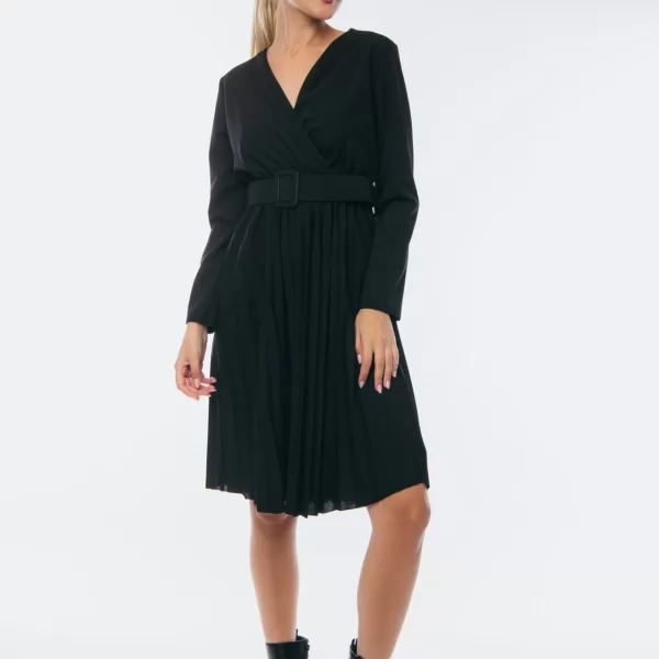 DRESS UP ΦΟΡΕΜΑ ΚΟΝΤΟ ΠΛΙΣΕ Μαύρο