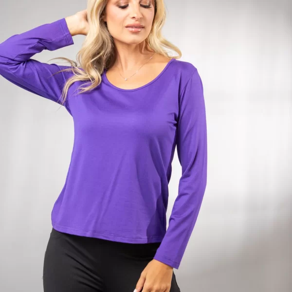 ΜΠΛΟΥΖΑ ΛΑΙΜΟΚΟΨΗ Μοβ