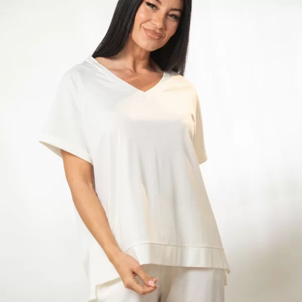 ΜΠΛΟΥΖΑ VE ΜΕ ΑΝΟΙΓΜΑΤΑ Άσπρο