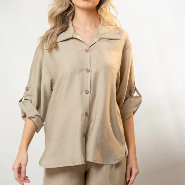 DRESS UP ΠΟΥΚΑΜΙΣΟ ΜΕ ΓΥΡΙΣΤΟ ΜΑΝΙΚΙ Μαύρο