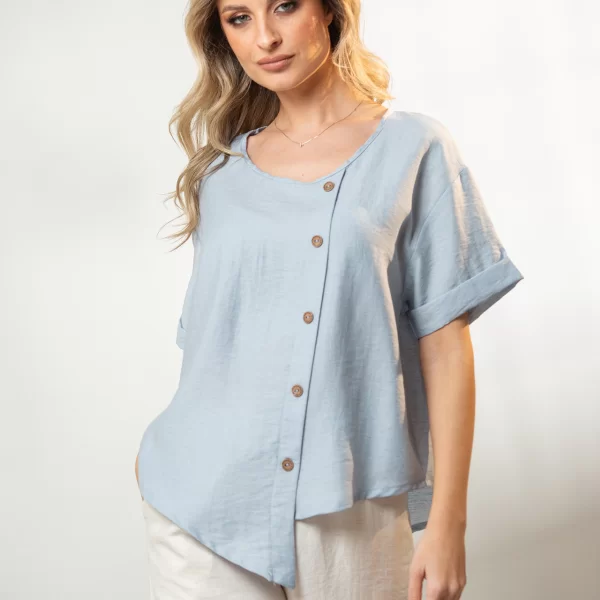 ΜΠΛΟΥΖΑ ΜΕ ΡΕΒΕΡ ΣΤΟ ΜΑΝΙΚΙ ΚΑΙ ΔΙΑΚΟΣΜΗΤΙΚΑ ΚΟΥΜΠΙΑ Σιέλ