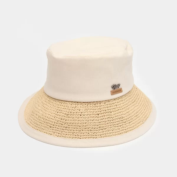 Bucket Cotton & Straw Hat Μπεζ