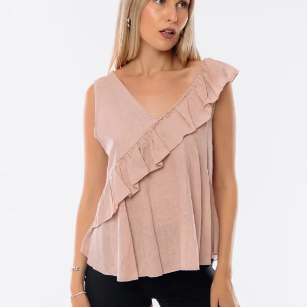 DRESS UP ΜΠΛΟΥΖΑ ΑΜΑΝΙΚΗ ΜΕ ΒΟΛΑΝ Ροζ