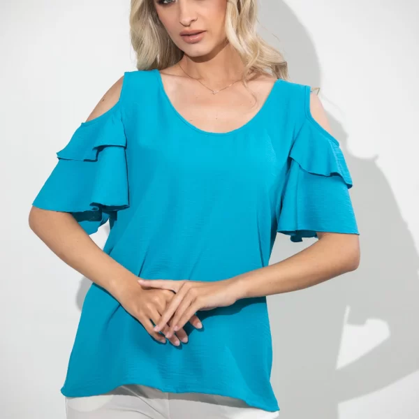 Boutique ΜΠΛΟΥΖΑ ΕΞΩ ΩΜΟΙ ΜΕ ΒΟΛΑΝ ΜΑΝΙΚΙ Φούξια