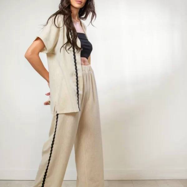 ΣΕΤ ΚΙΜΟΝΟ ΚΑΙ ΠΑΝΤΕΛΟΝΑ ΜΕ ΤΡΕΣΑ Μπεζ