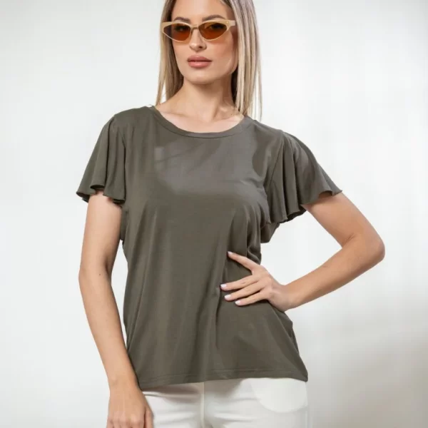 ΜΠΛΟΥΖΑ ΜΕ ΔΙΠΛΗ ΡΑΝΤΑ Χακί