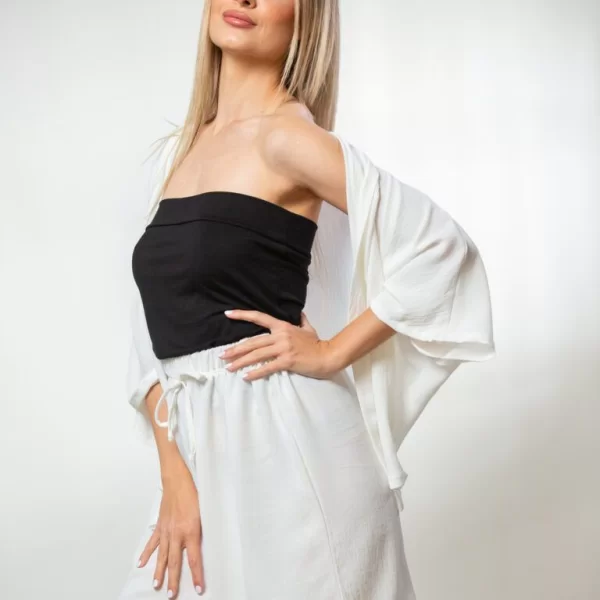 ΚΙΜΟΝΟ ΜΕ ΤΡΟΥΑΚΑΡ ΜΑΝΙΚΙΑ Άσπρο