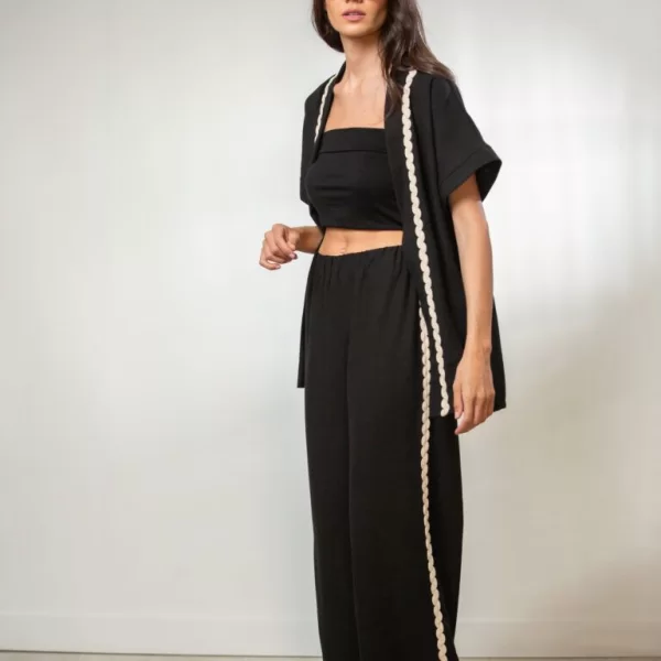 ΠΑΝΤΕΛΟΝΑ ΜΕ ΤΡΕΣΑ ΣΤΟ ΠΛΑΙ Μαύρο