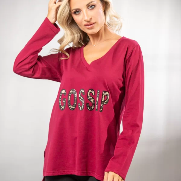 ΜΠΛΟΥΖΑ ΒΕ ΜΕ ΤΥΠΩΜΑ Μπορντό