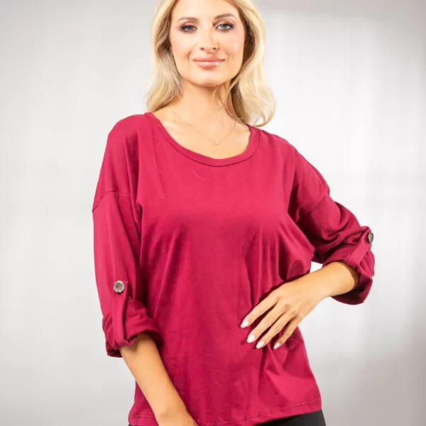 ΜΠΛΟΥΖΑ ΜΕ ΓΥΡΙΣΤΑ ΜΑΝΙΚΙΑ Μαύρο