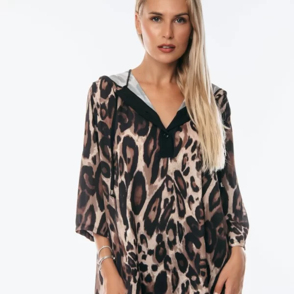 ΜΠΛΟΥΖΑ ΜΕ ΚΟΥΚΟΥΛΑ ΛΕΟΠΑΡ Μαύρο