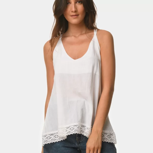 White laced top Ασπρο