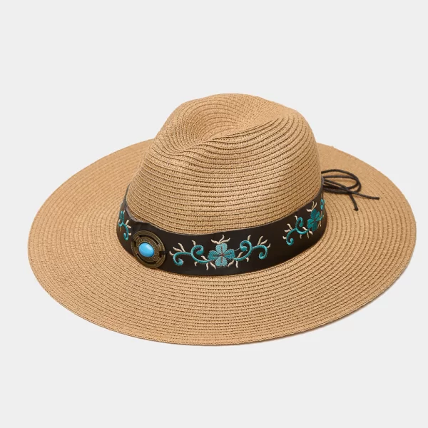 Brown Panama w/ Boho Details Μπεζ