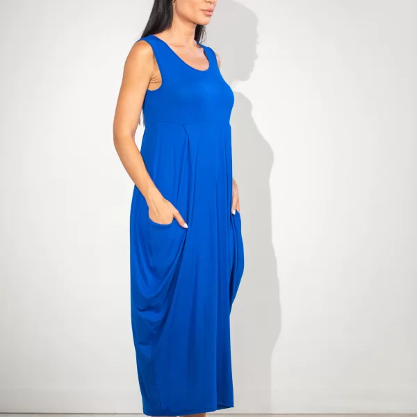 ΦΟΡΕΜΑ ΜΑΚΡΥ ΑΜΑΝΙΚΟ ΜΕ ΤΣΕΠΕΣ Μπλε ρουά