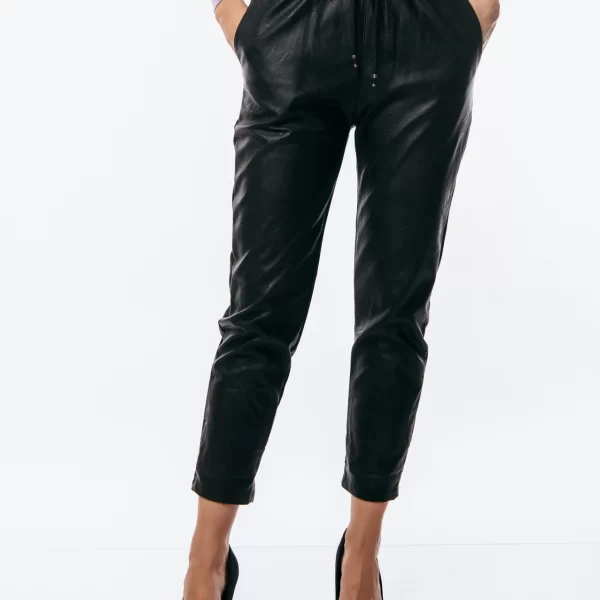 ΠΑΝΤΕΛΟΝΙ ΔΕΡΜΑΤΙΝΗ ΜΕ ΡΕΒΕΡ ΚΑΙ ΛΑΣΤΙΧΟ ΣΤΗΝ ΜΕΣΗ Μαύρο