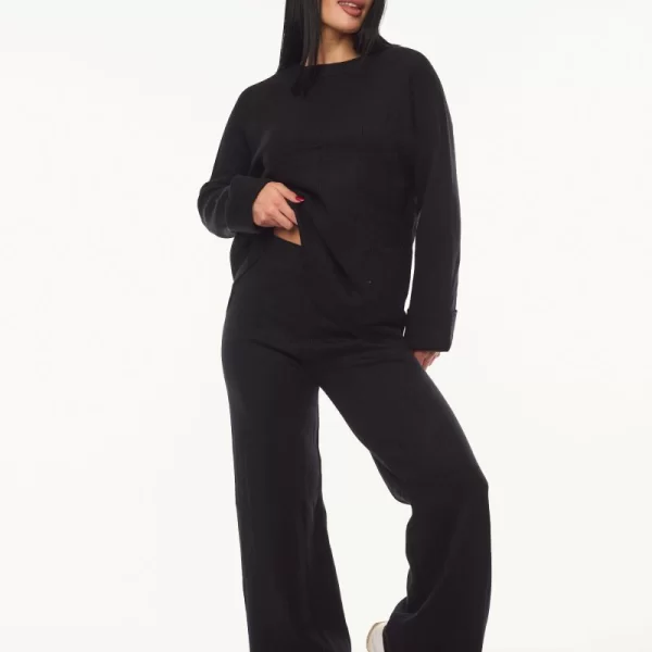 ΣΕΤ ΠΛΕΚΤΟ ΜΠΛΟΥΖΑ & ΠΑΝΤΕΛΟΝΑ Μαύρο