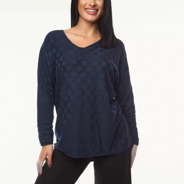 ΜΠΛΟΥΖΑ ΜΕ ΠΟΥΑ ΑΝΑΓΛΥΦΟ ΣΧΕΔΙΟ ΜΠΛΕ Μπλε