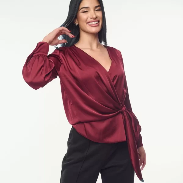 ΜΠΛΟΥΖΑ ΣΑΤΕΝ ΜΕ ΔΕΣΙΜΟ ΜΠΟΡΝΤΟ Μπορντό