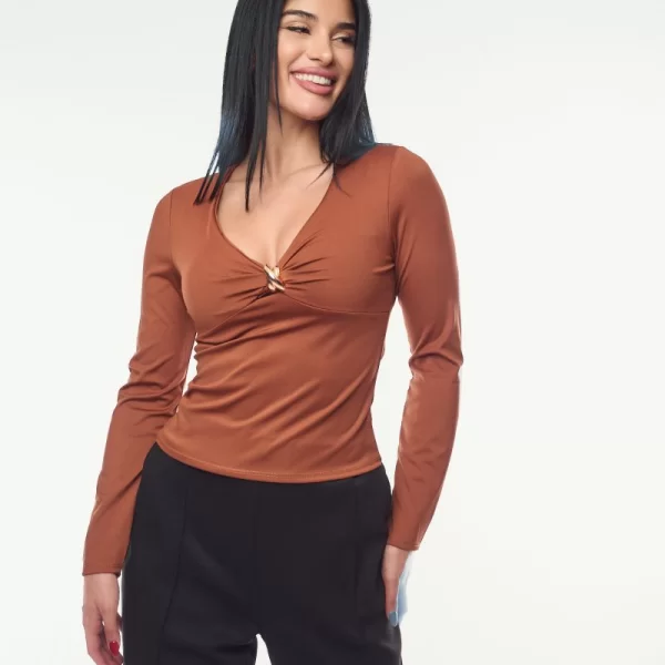 ΜΠΛΟΥΖΑ ΜΕ ΧΡΥΣΟ ΚΡΙΚΟ Καφέ