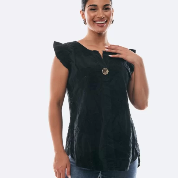 ΜΠΛΟΥΖΑ ΑΜΑΝΙΚΗ ΜΕ ΒΟΛΑΝ Μαύρο