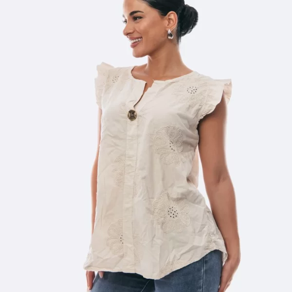 ΜΠΛΟΥΖΑ ΑΜΑΝΙΚΗ ΜΕ ΒΟΛΑΝ Μπεζ