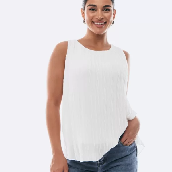 ΜΠΛΟΥΖΑ ΑΜΑΝΙΚΗ ΠΛΙΣΕ Άσπρο