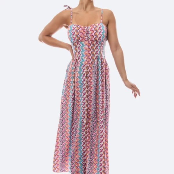 DRESS UP ΦΟΡΕΜΑ ΜΑΚΡΥ ΕΜΠΡΙΜΕ ΜΕ ΤΙΡΑΝΤΕΣ Φούξια