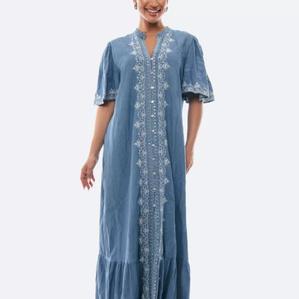 ΦΟΡΕΜΑ ΤΖΙΝ ΜΕ ΚΕΝΤΗΤΕΣ ΛΕΠΤΟΜΕΡΕΙΕΣ Μπλε