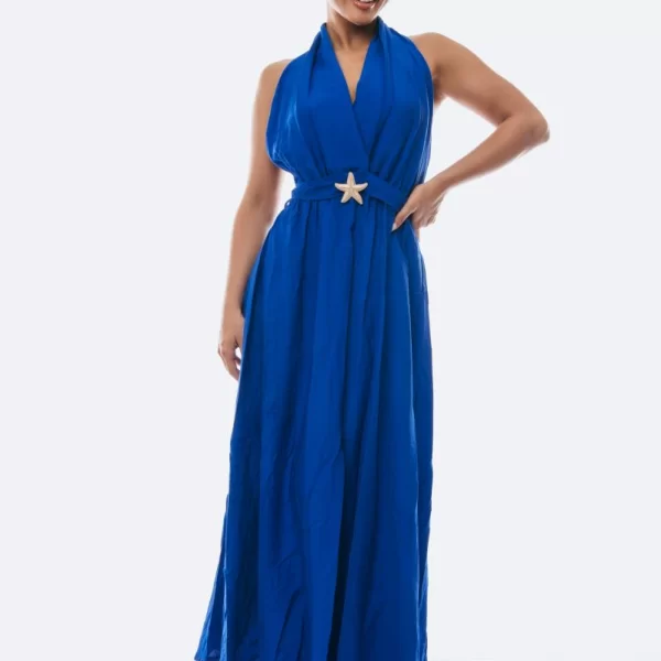 ΦΟΡΕΜΑ ΜΕ ΑΝΟΙΧΤΗ ΠΛΑΤΗ ΜΠΛΕ ΡΟΥΑ Μπλε ρουά